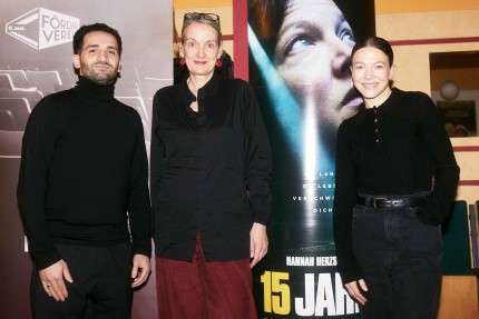 Theaterleitung Anne Kellner mit unseren Gästen Hannah Herzsprung und Hassan Akkouch